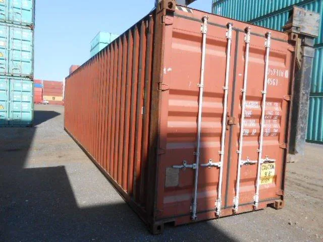 Representative 40-foot high-cube shipping container